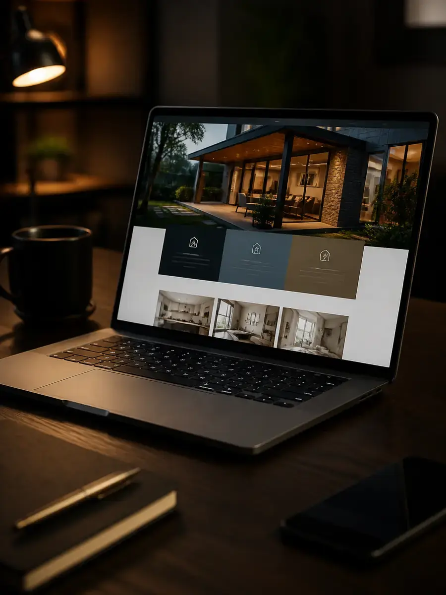 Website-Design als Conversion-Motor auf einem Laptop